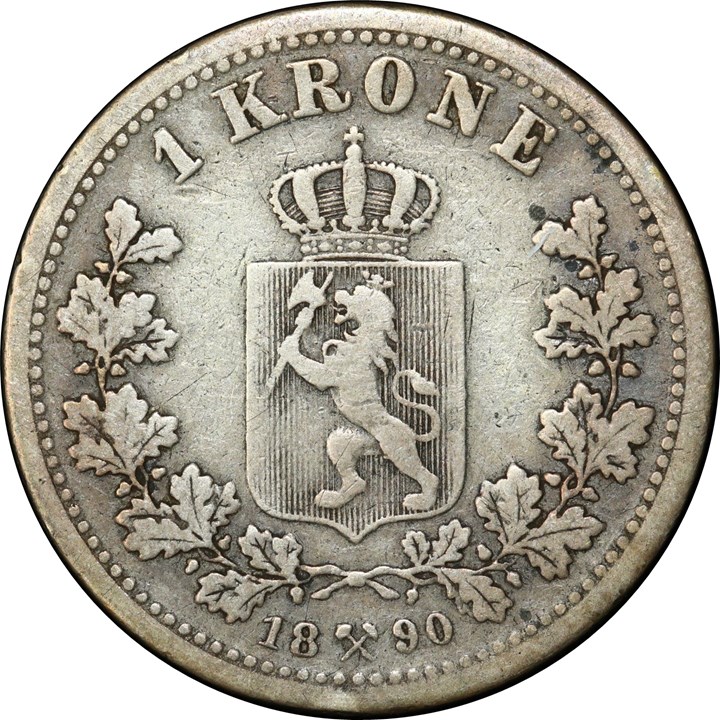 1 Krone 1890 Kv 1-