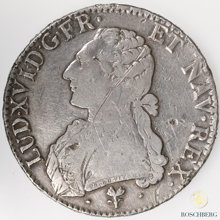 France Ecu 1788-L Kv VF, cleaned