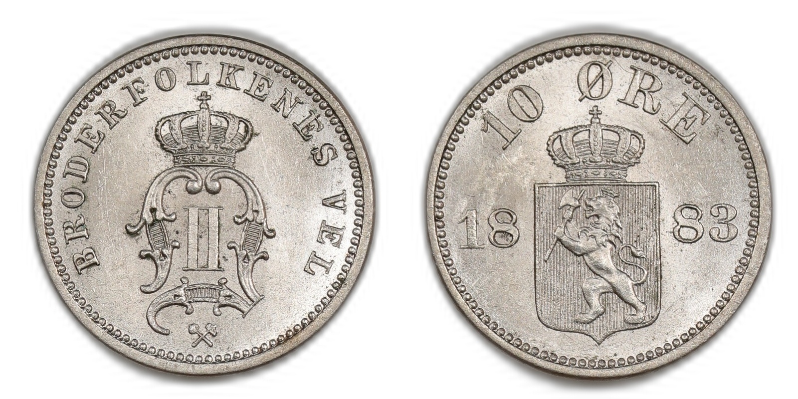 Norge 10 Øre 1883 Kv: 0