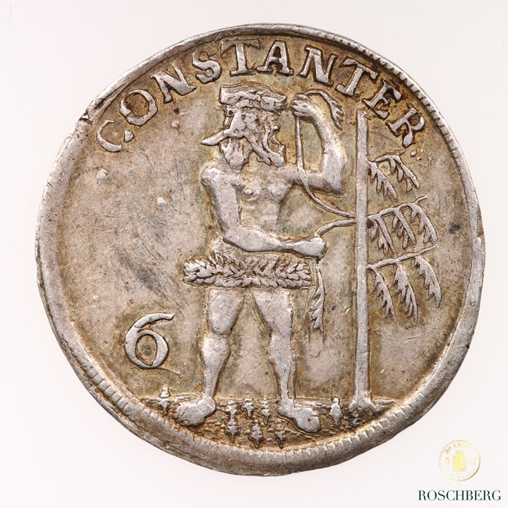 Brunswick-Wolfenbuttel 6 Mariengroschen  1711 C Kv VF, scratches