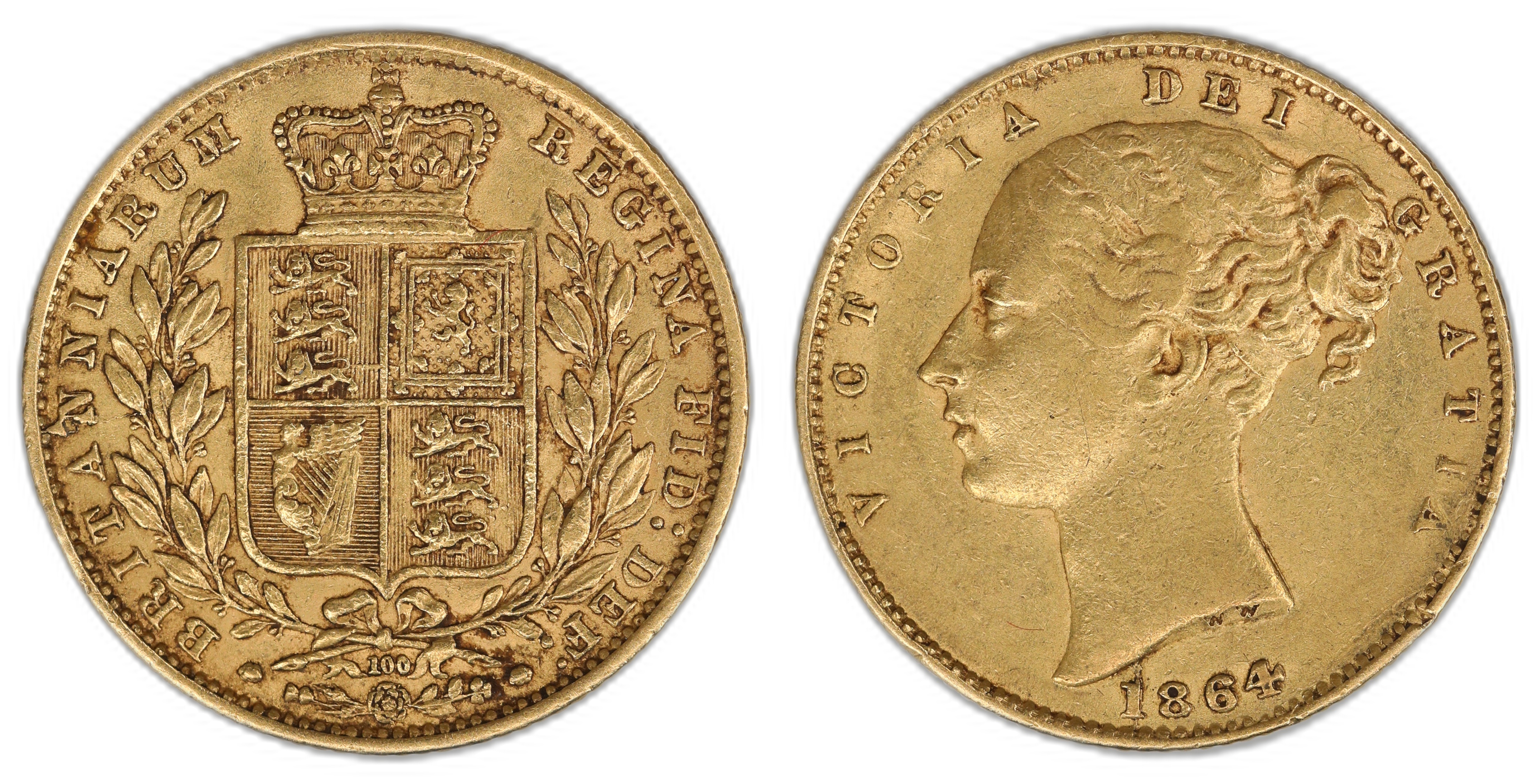 Great Britain Sovereign 1864  Kv: VF