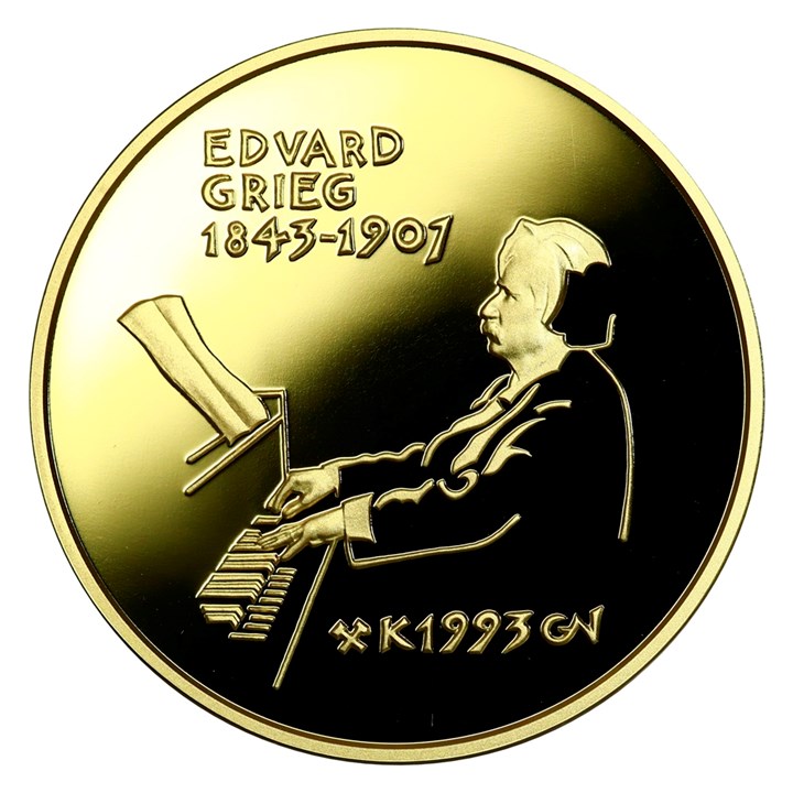 1500 Kroner 1993 Edward Grieg Proof