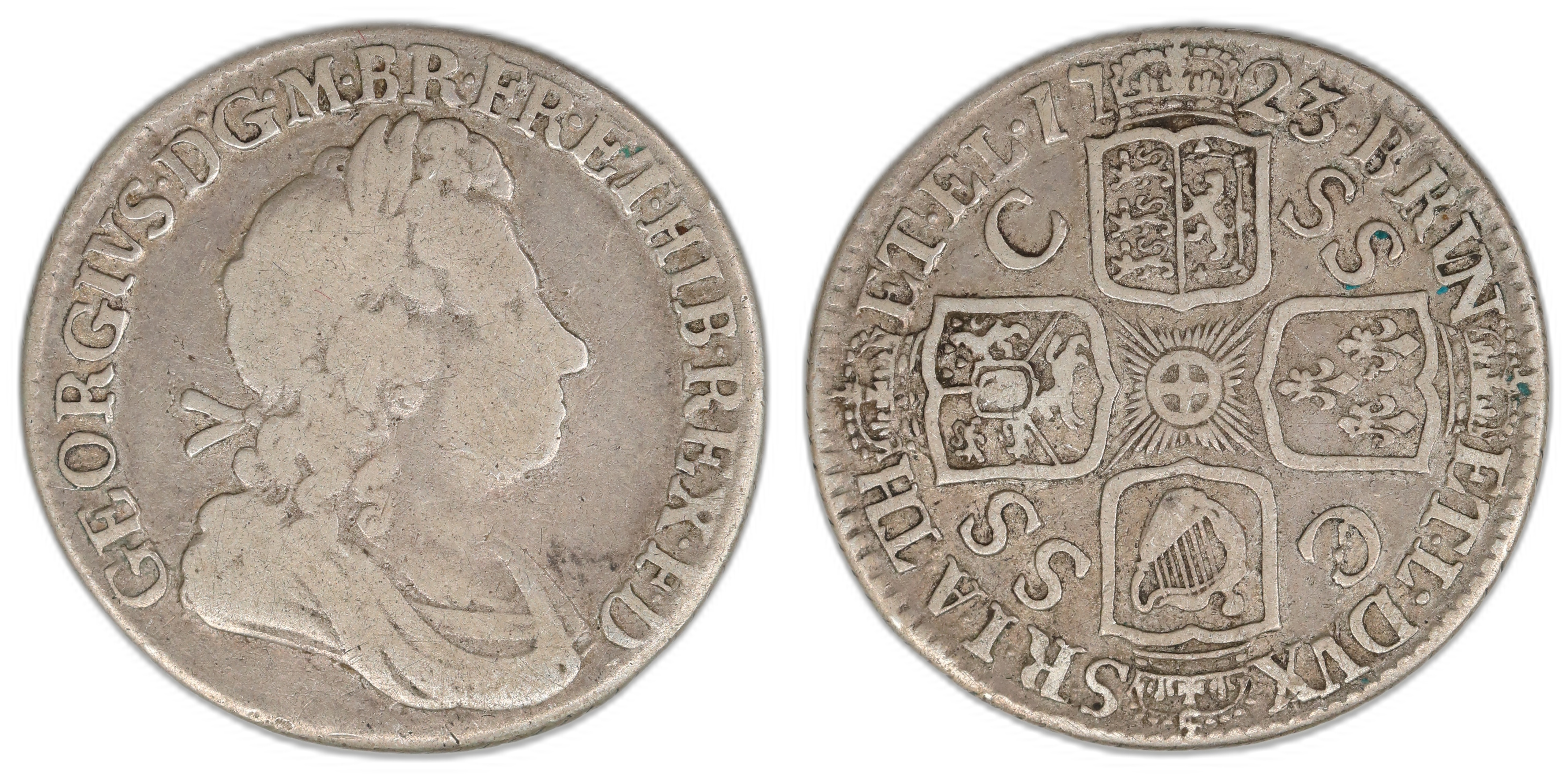 Great Britain Shilling 1723 SSC Kv: VF