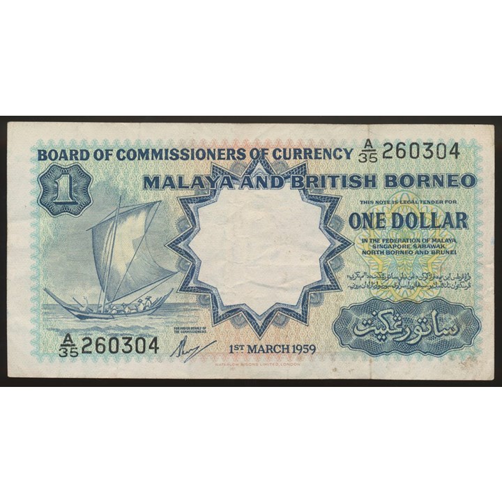 Malaya and British Borneo 1 Dollar 1959 Kv 1/1-
