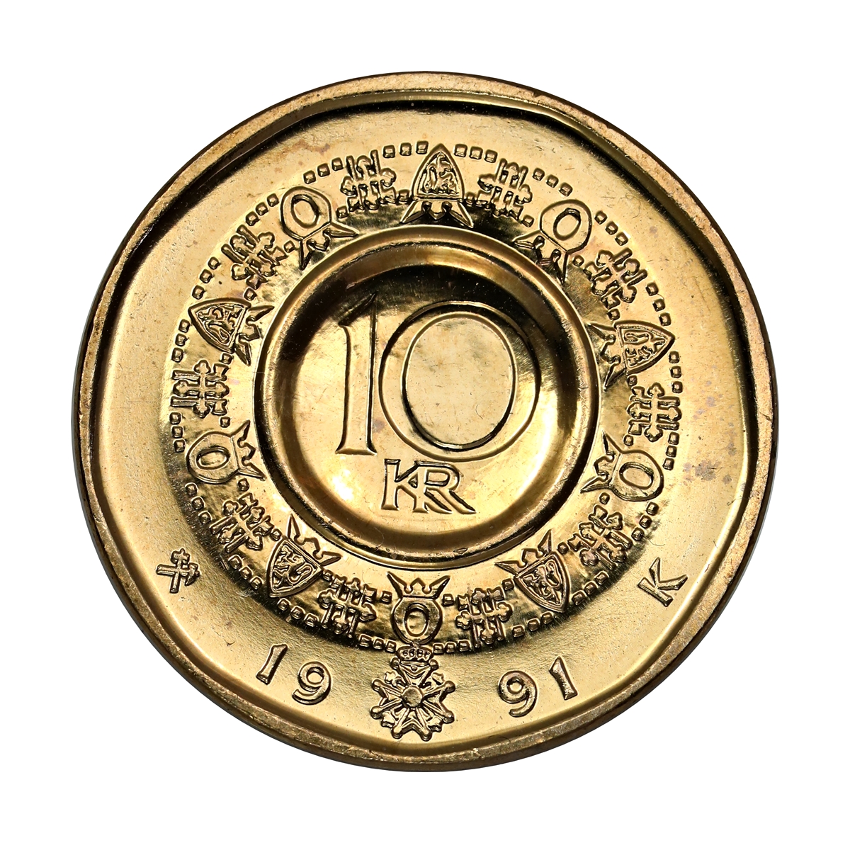 10 Kroner 1991 Kv 0