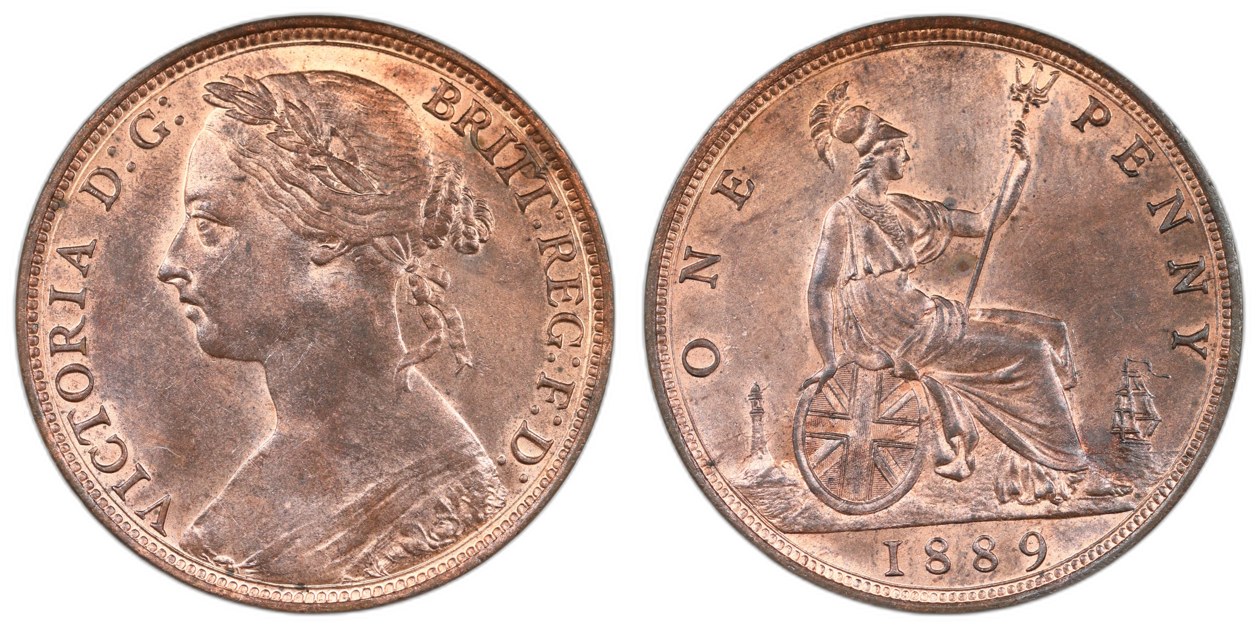 Great Britain Penny 1889 Kv UNC