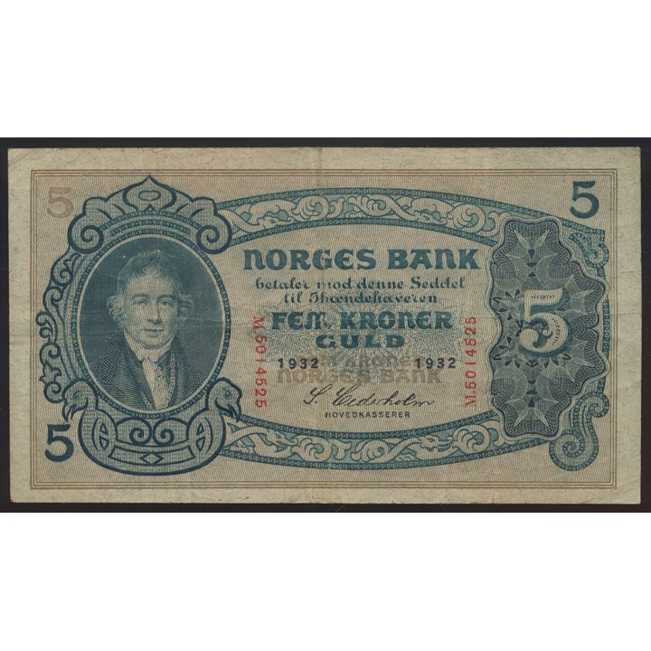 5 Kroner 1932 M Kv 1