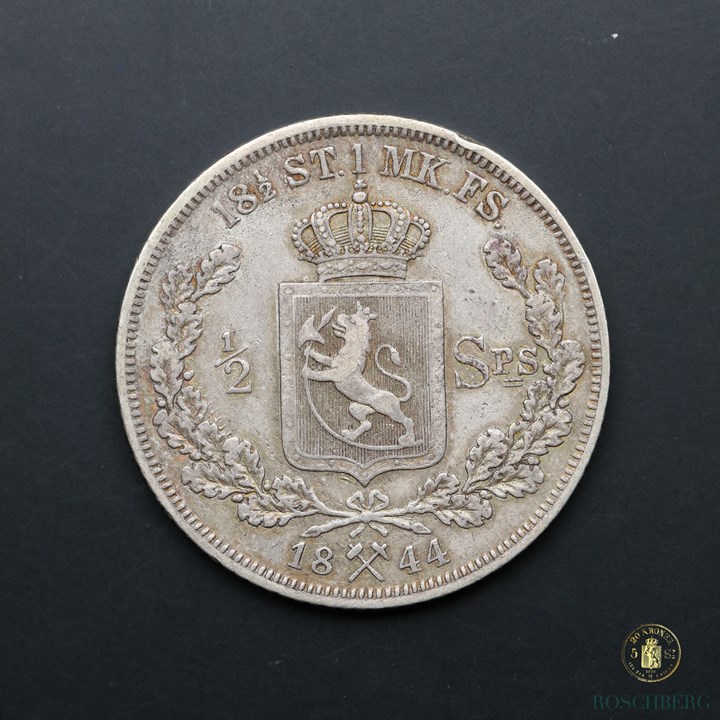 Norge 1/2 Speciedaler 1844 Kv 1+