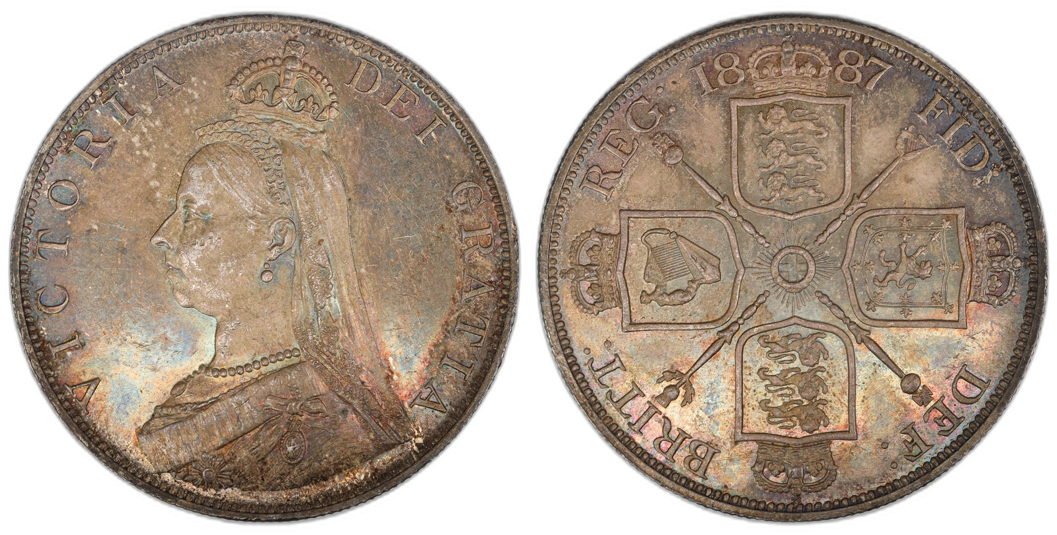 Great Britain Double Florin 1887  Kv: UNC
