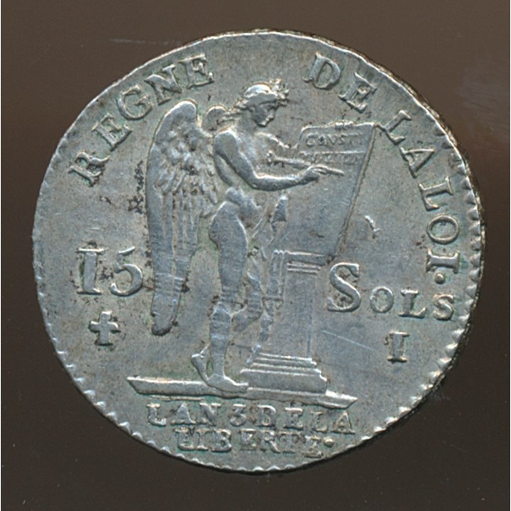 France 15 Sols 1791 I Kv 1+ (XF)