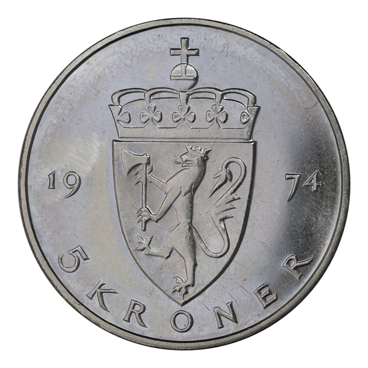 5 Kroner 1974 Kv 0