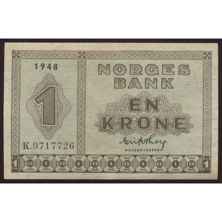 1 Krone 1948 K Kv 1+/01