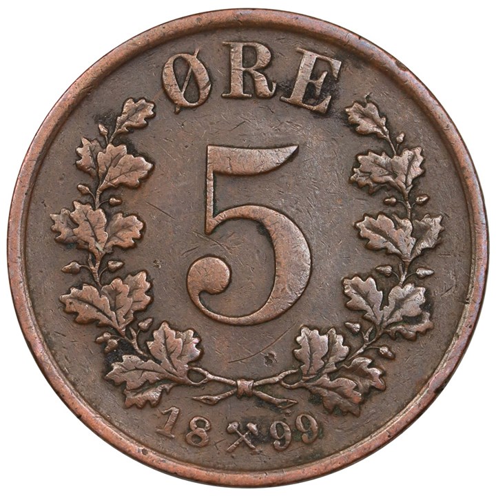 5 Øre 1899 Kv 1