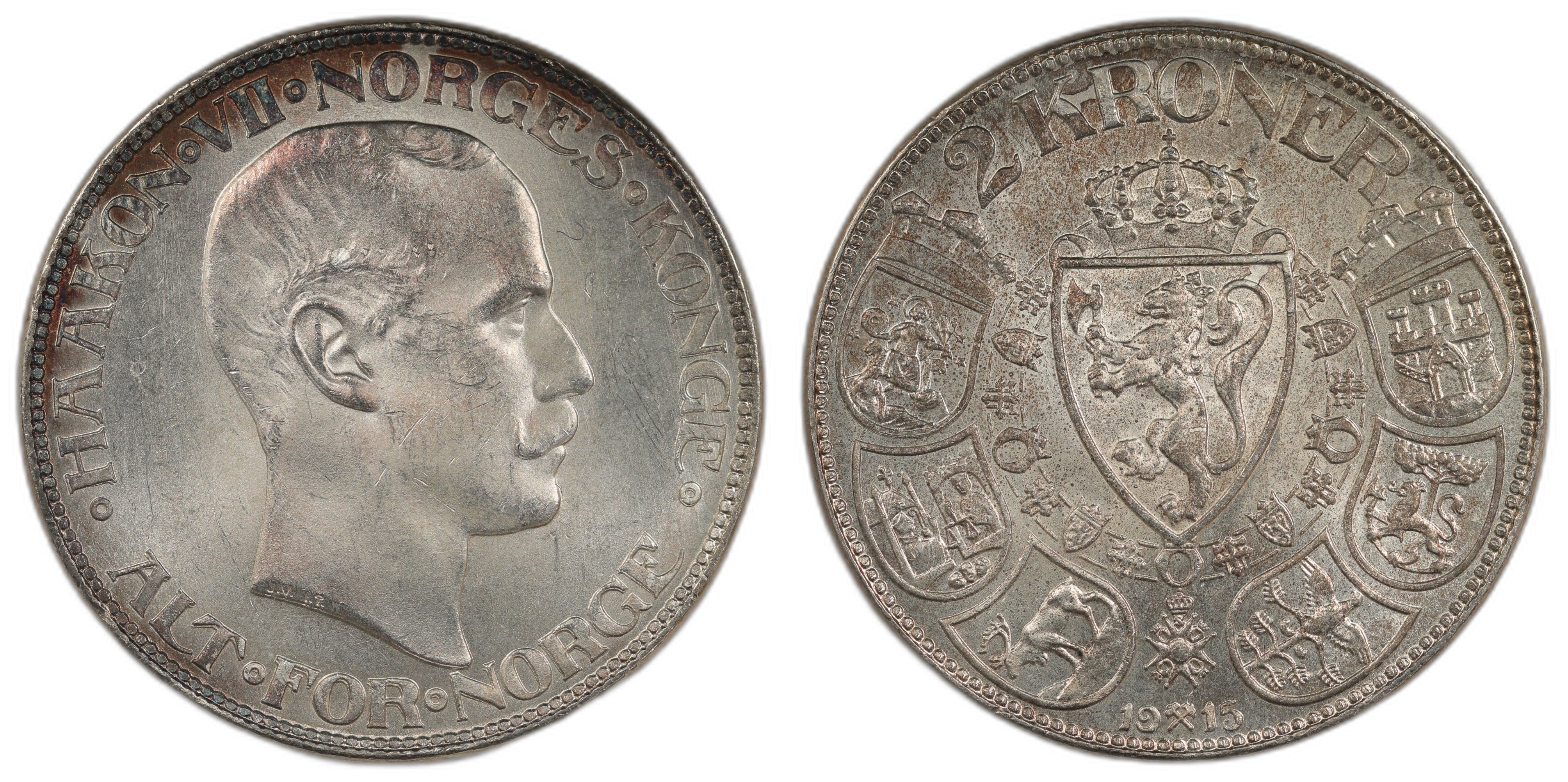 Norge 2 Kroner 1915 Kv: 0