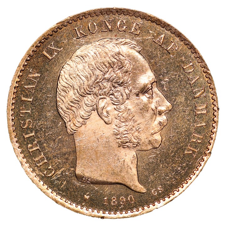 Danmark 20 Kroner 1890 Kv 0/01, PL