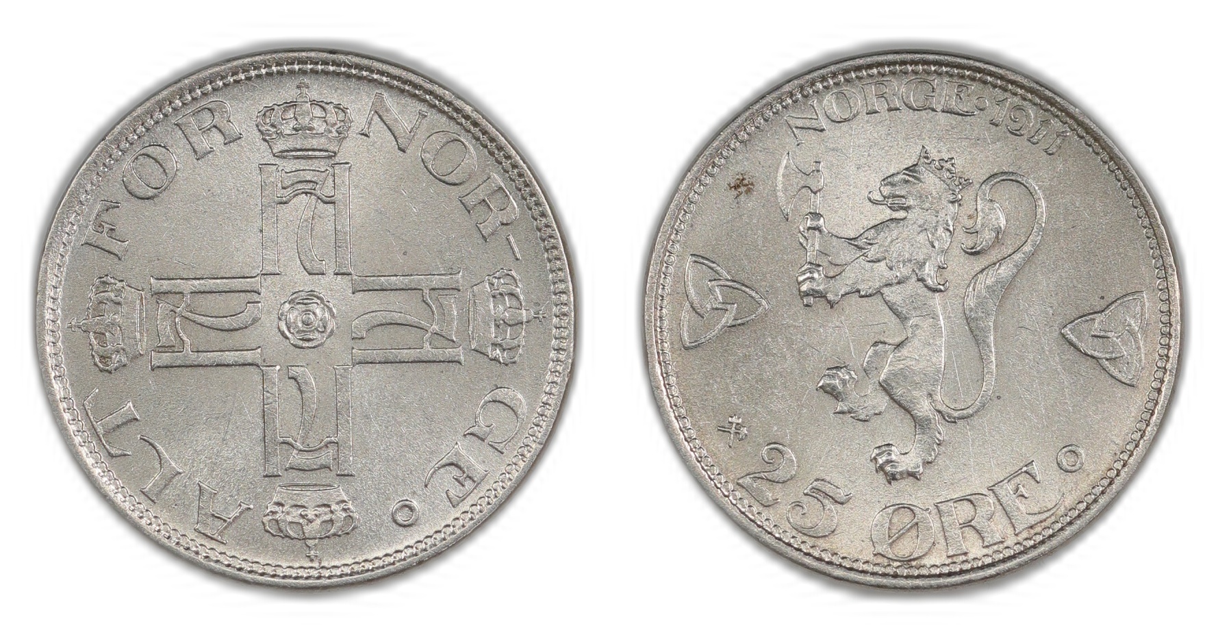 Norge 25 Øre 1911 Kv: 0/01