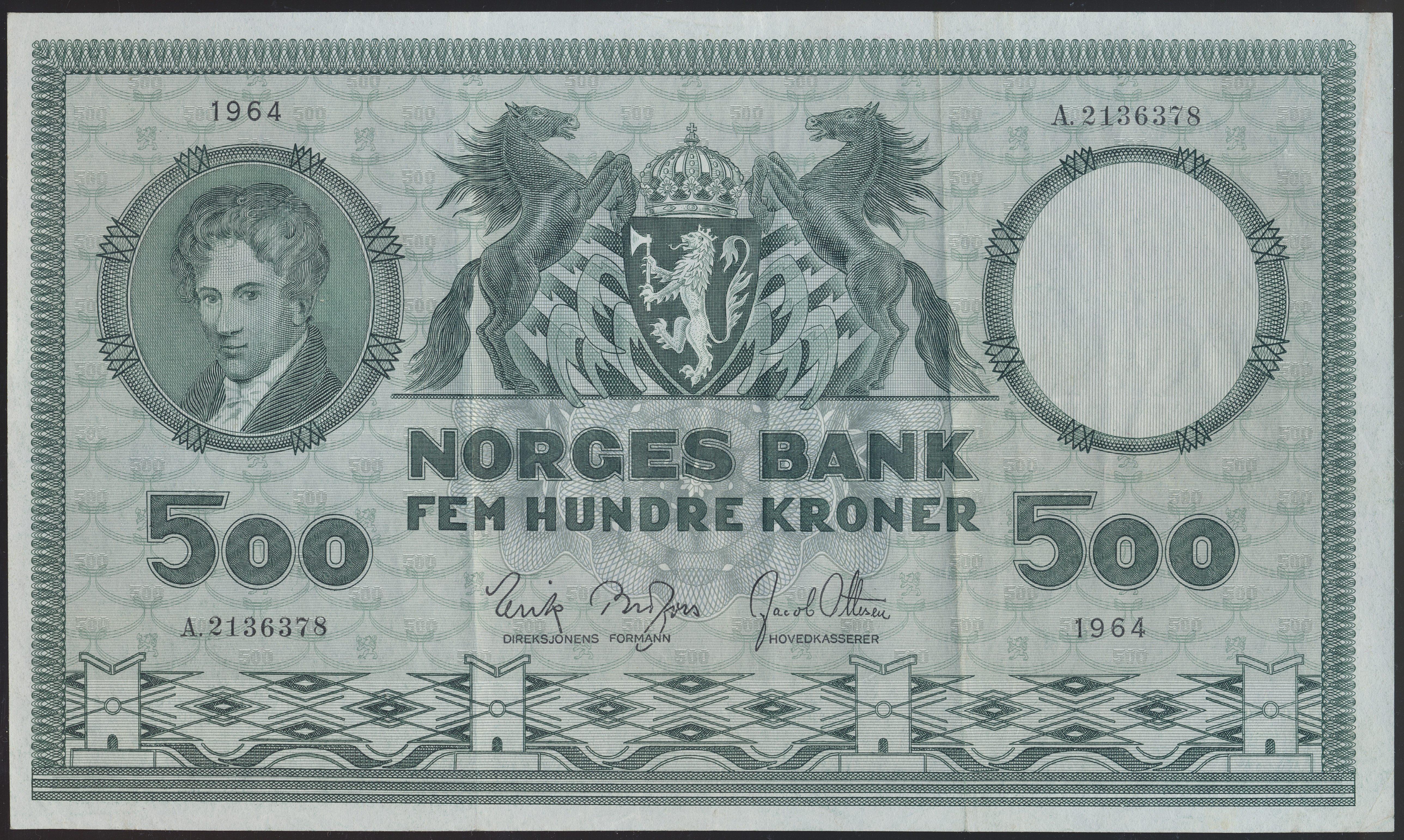 500 Kroner 1964 A Kv 1/1+