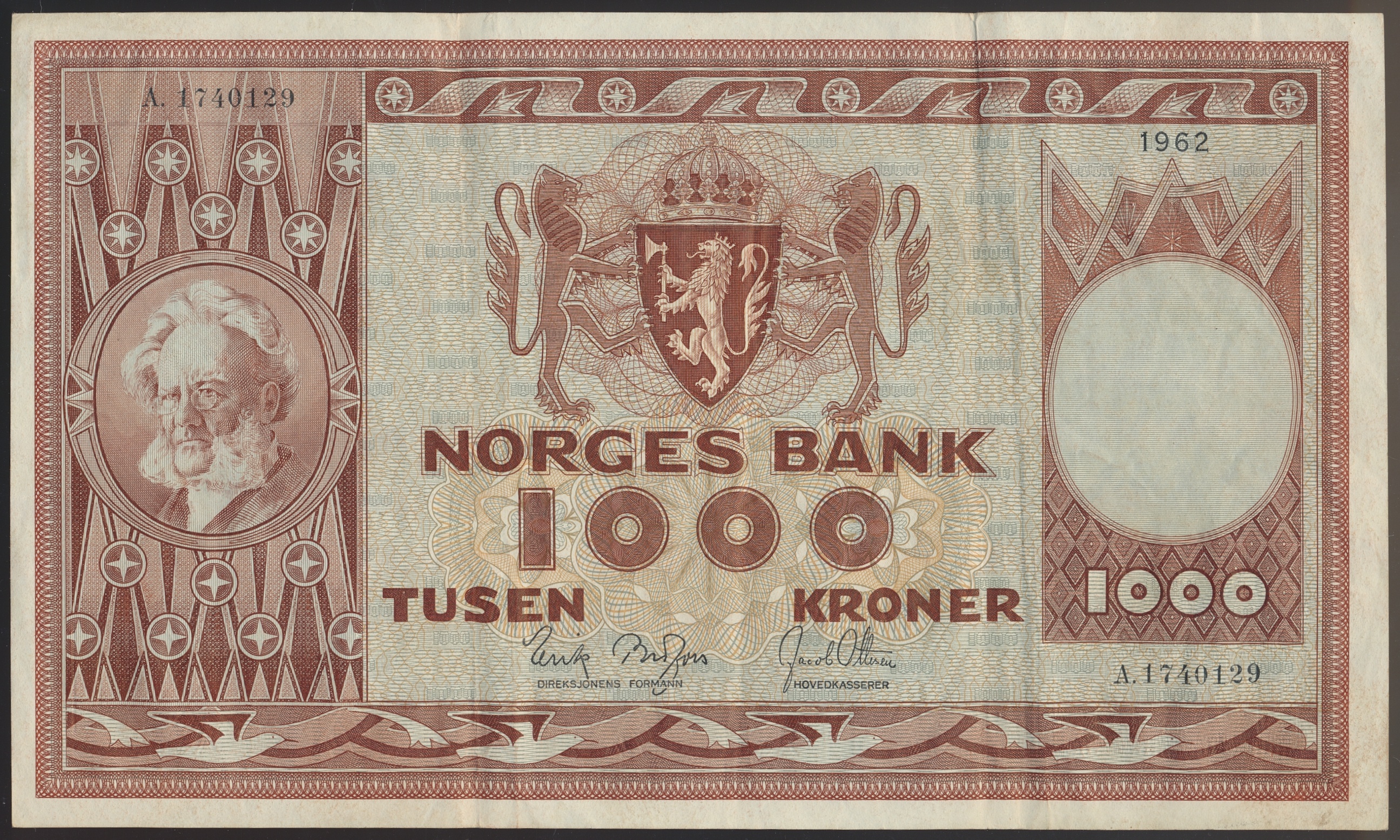 1000 Kroner 1962 A Kv 1/1+