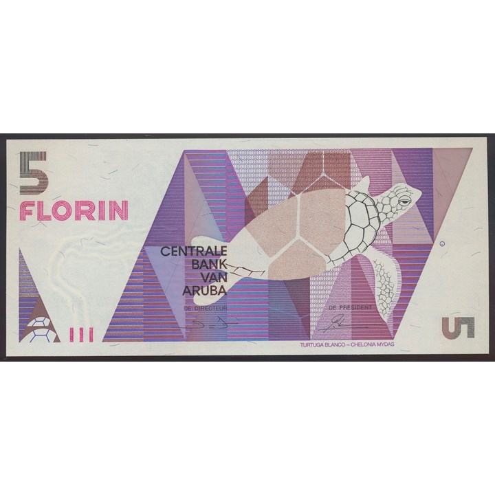 Aruba 5 Florin 1990 UNC