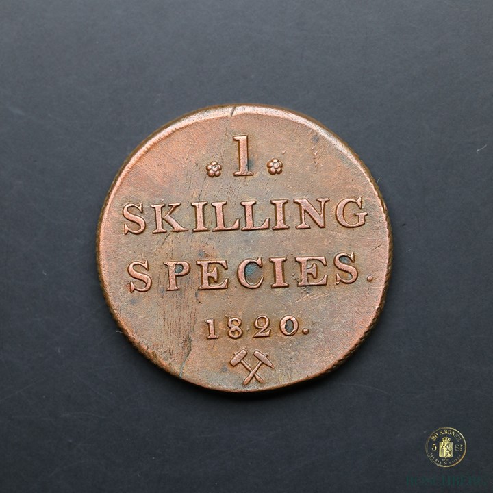 1 Skilling 1820 Kv 1+/01
