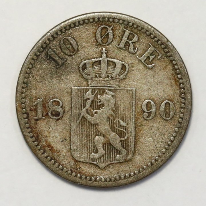 10 Øre 1890 Kv 1