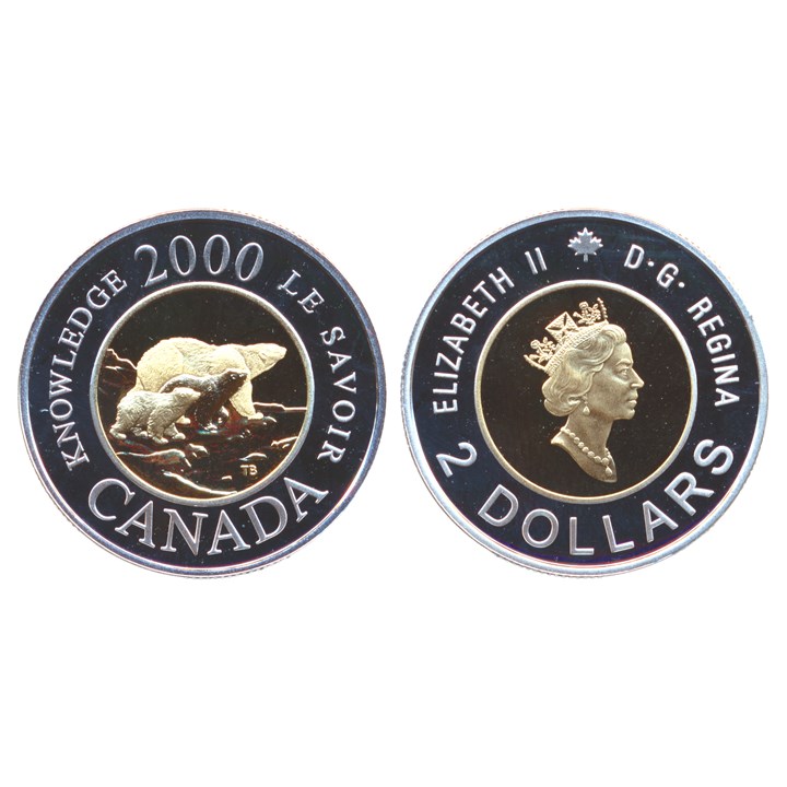 Canada 2 Dollars 2000 Millennium Proof