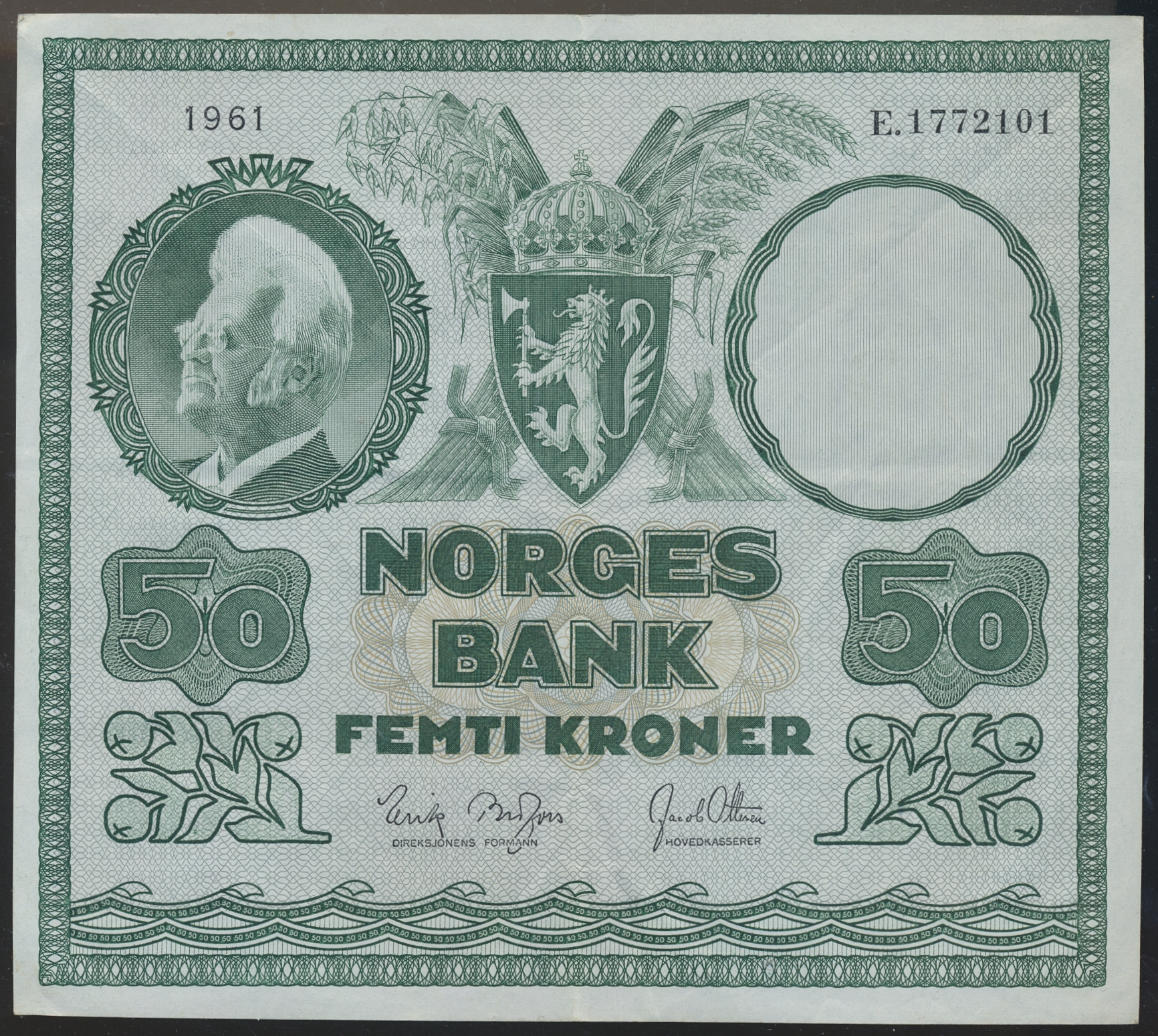50 Kroner 1961 E Kv 1/1+