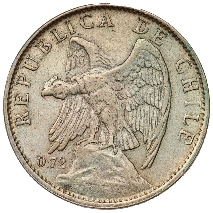 Chile 1 Peso 1915 So AU