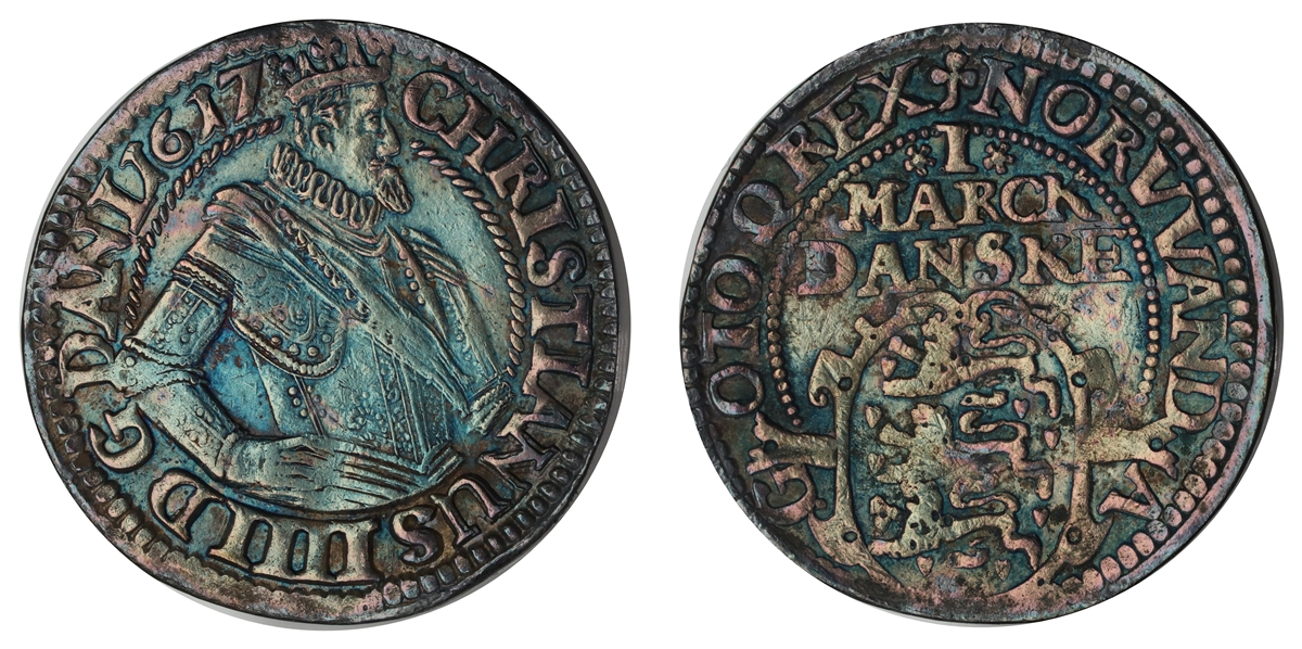 Danmark 1 Mark 1617  Kv: 1+