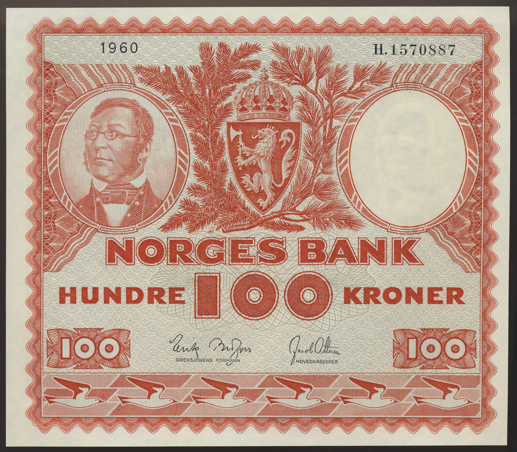 100 Kroner 1960 H Kv 0