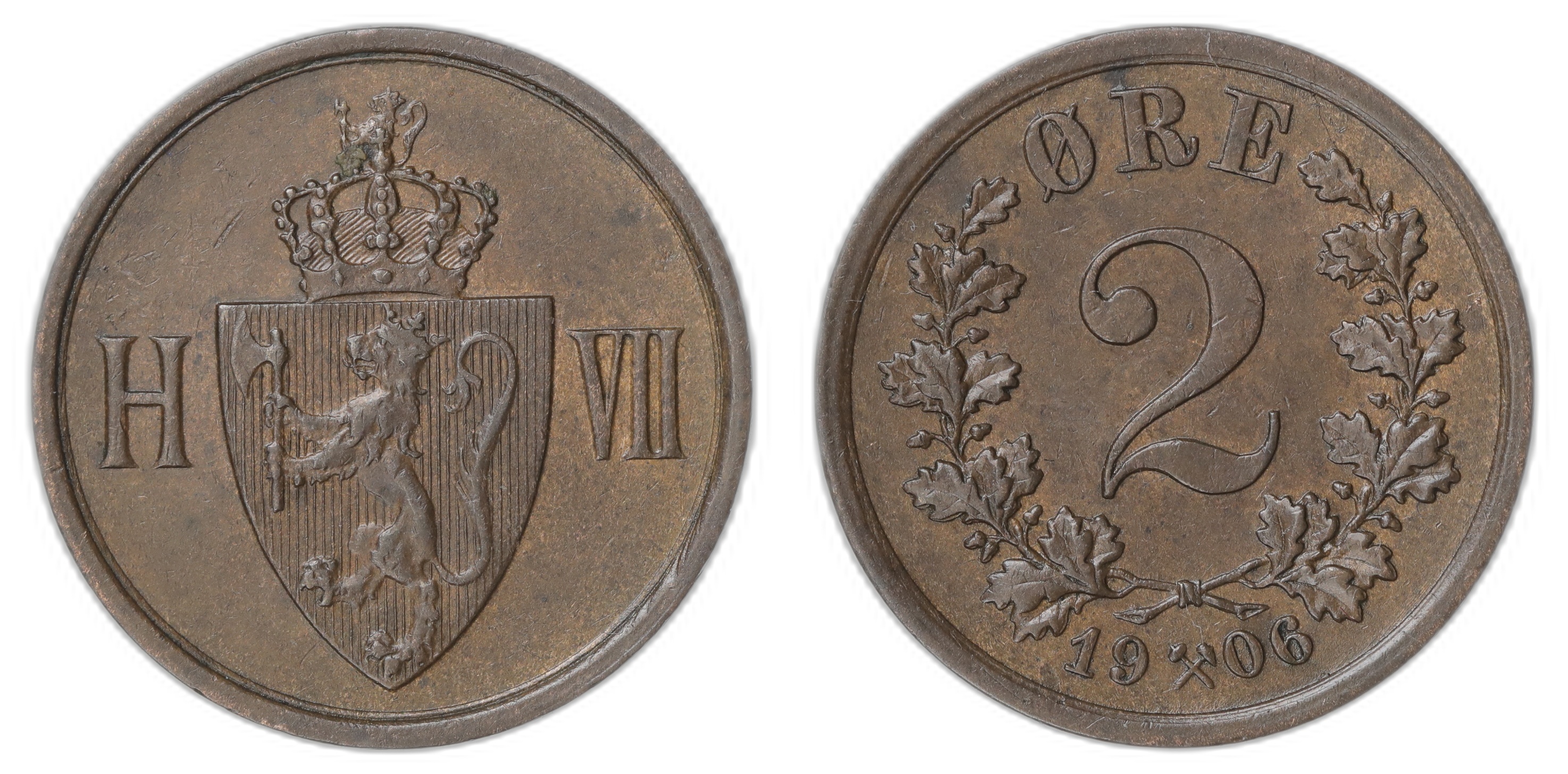 Norge 2 Øre 1906 Kv: 01