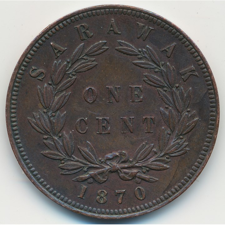Sarawak 1 Cent 1870 AU