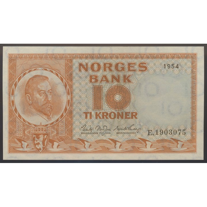 10 Kroner 1954 E Kv 0