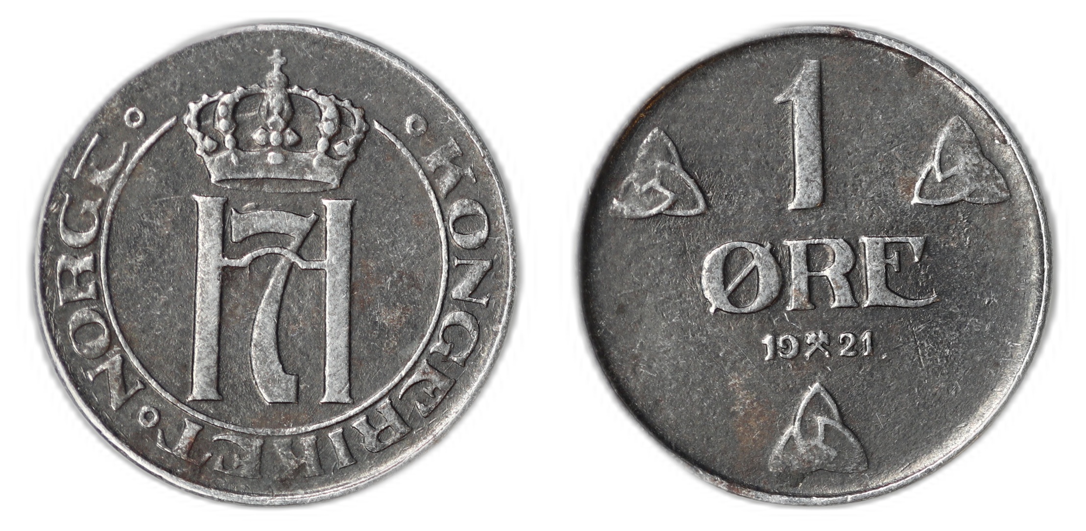Norge 1 Øre 1921  Kv: 1+