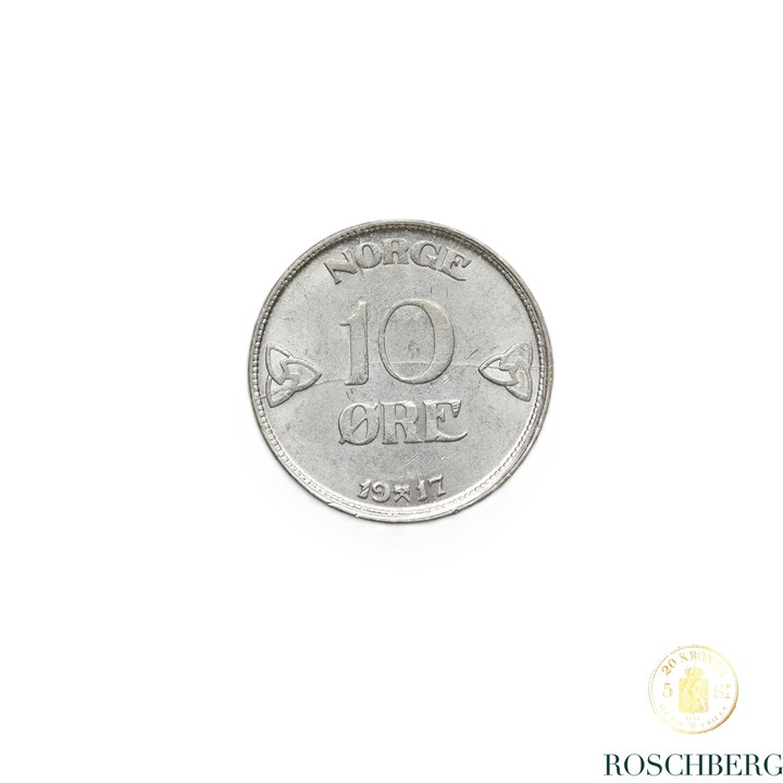 Norge 10 Øre 1917 Kv 0/01