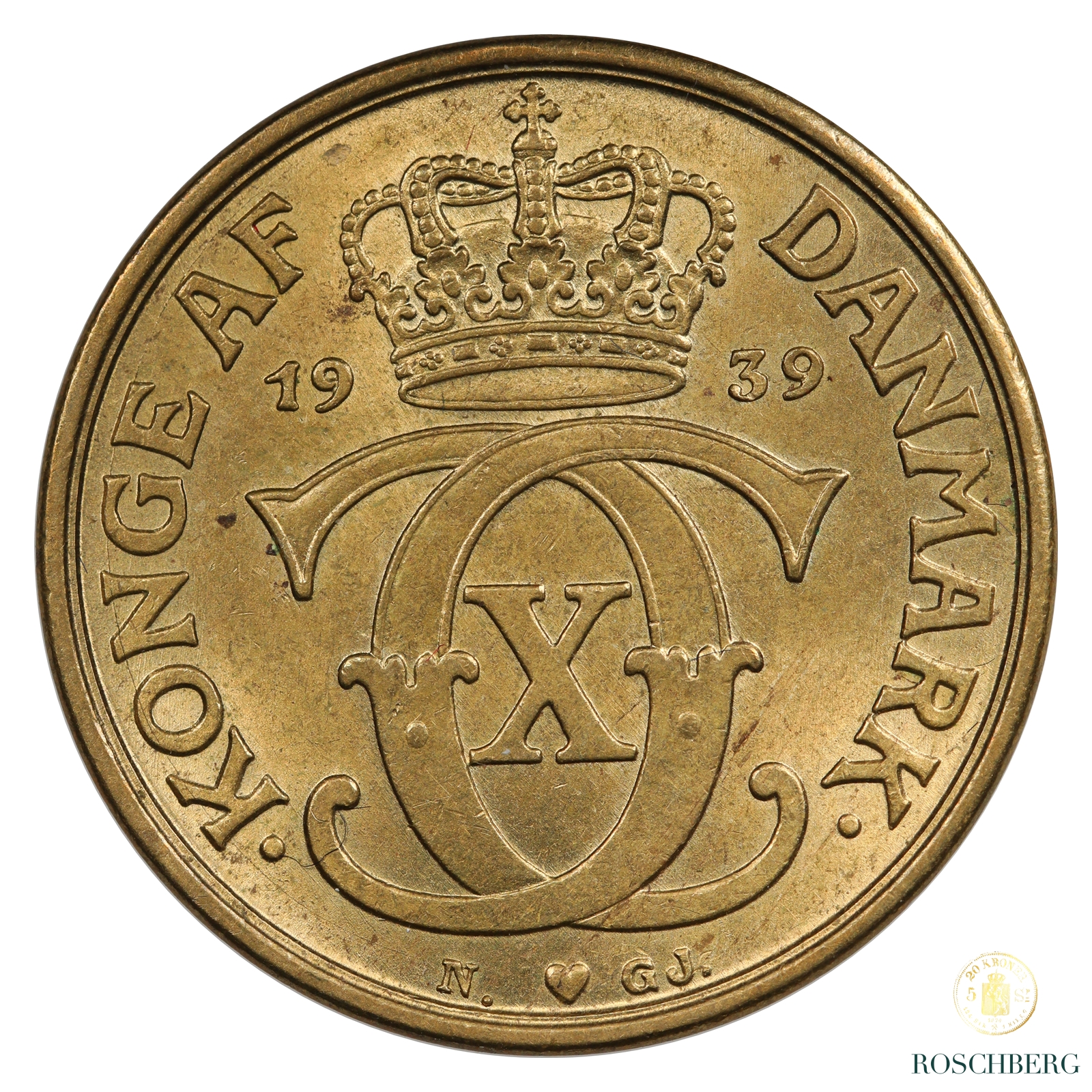 Danmark 1 Krone 1939 Kv 0