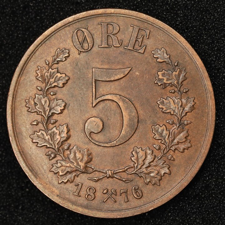 5 Øre 1876 Kv 01