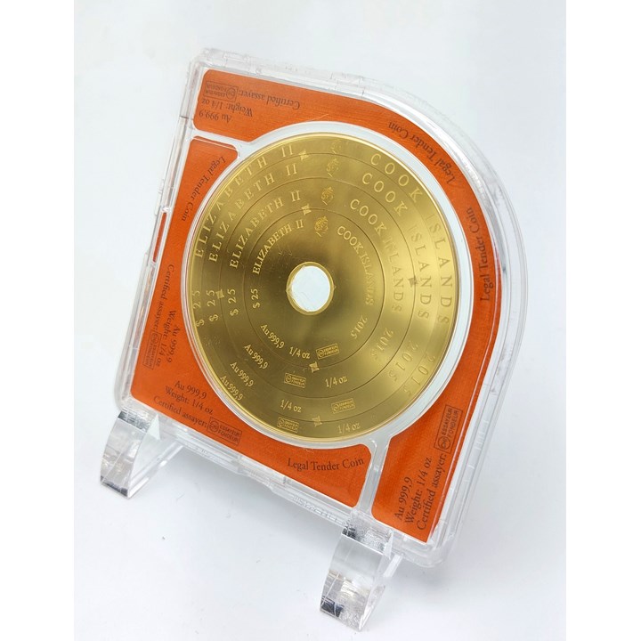 Cook Islands 4 x 25 Dollars 2015 Gold Armillary Coin Valcambi 1 Oz 9999 gull