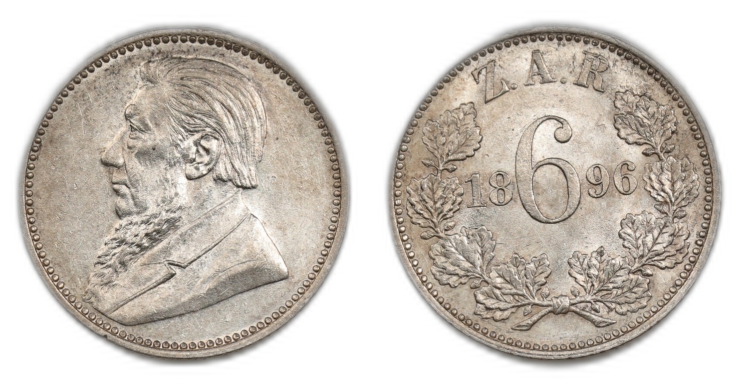 South Africa 3 Pence 1896 Kv: UNC