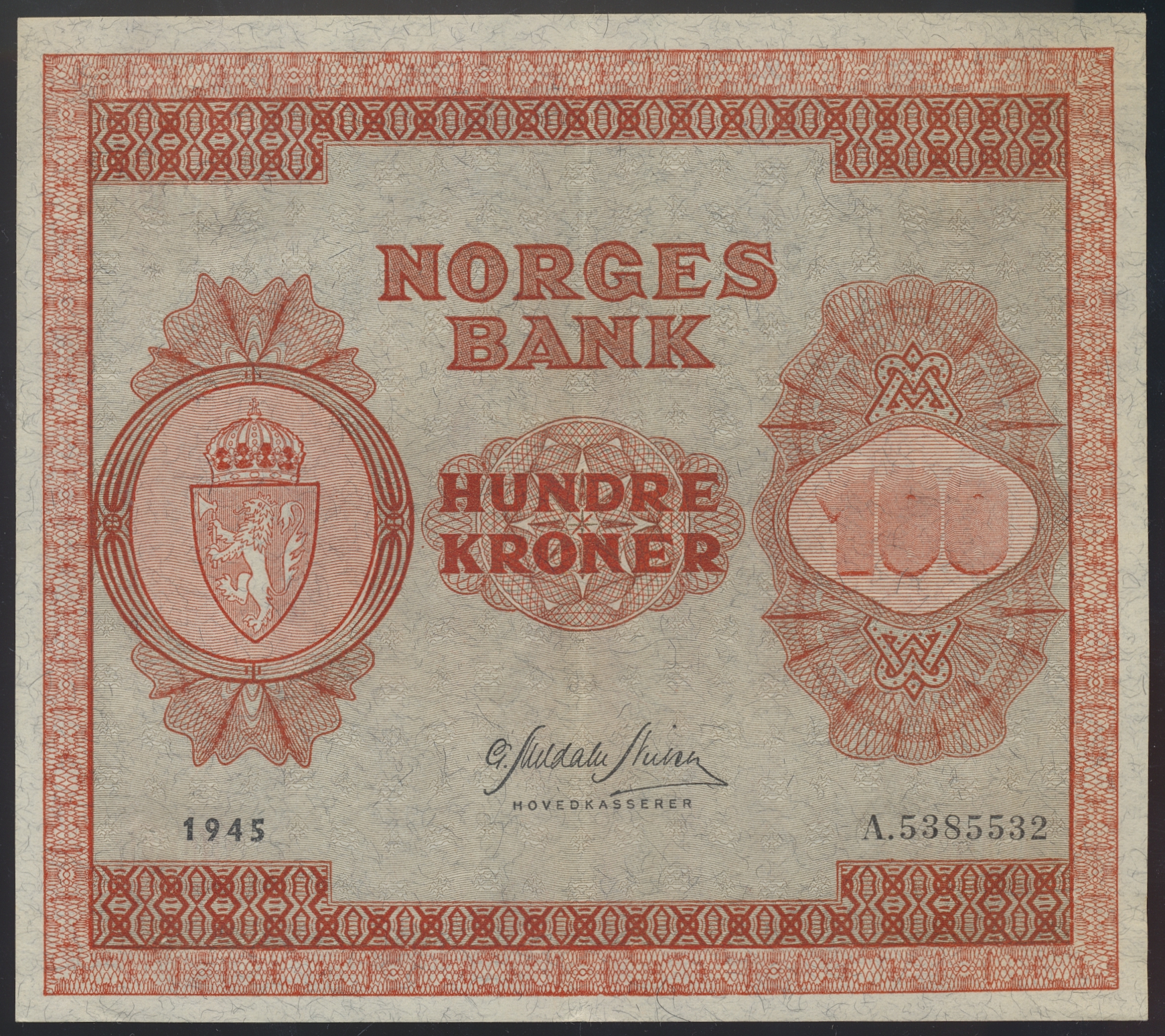 100 Kroner 1945 A Kv 01
