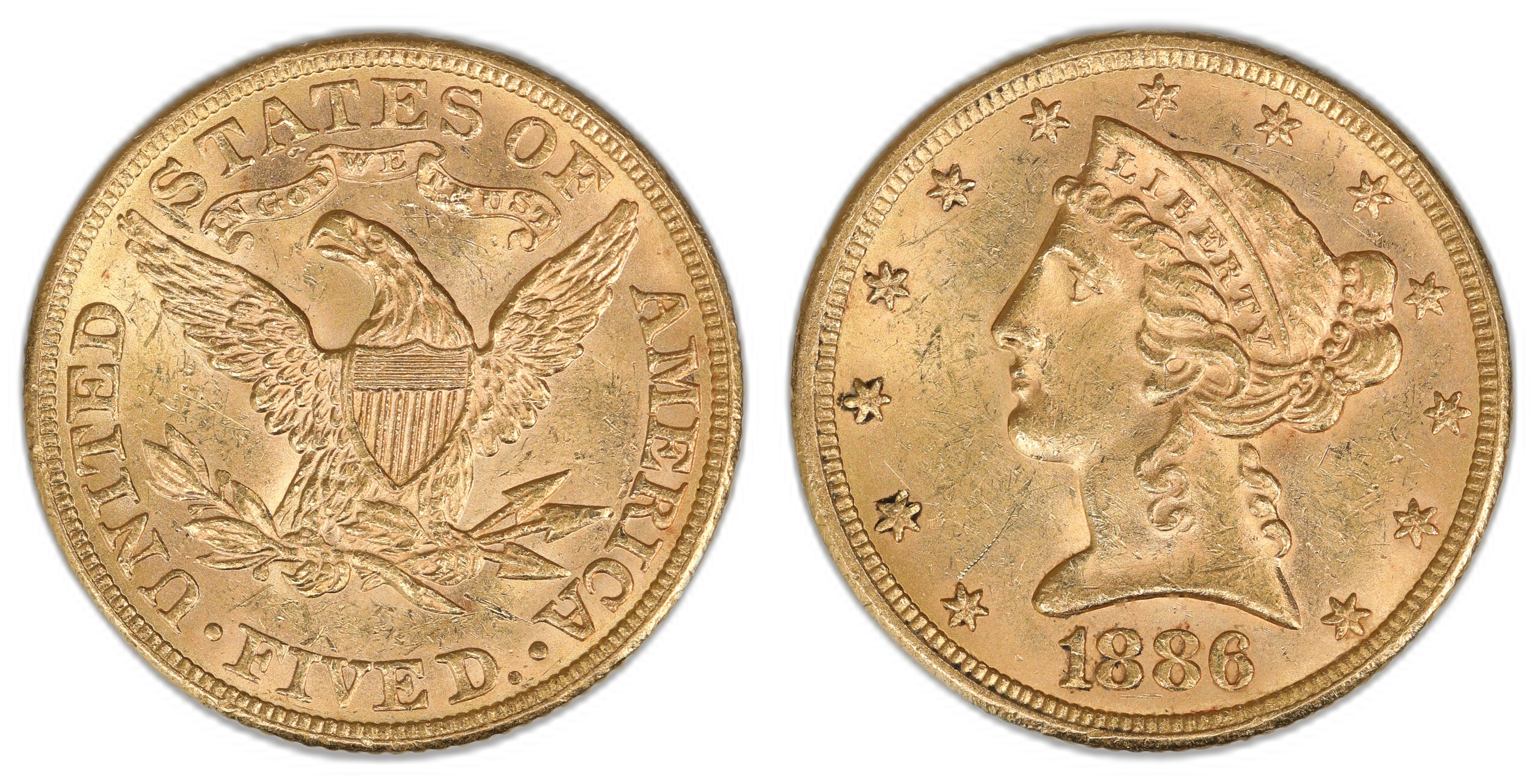 USA 5 Dollar 1886  Kv: UNC