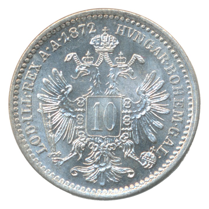 Østerrike 10 Kreutzer 1872 UNC