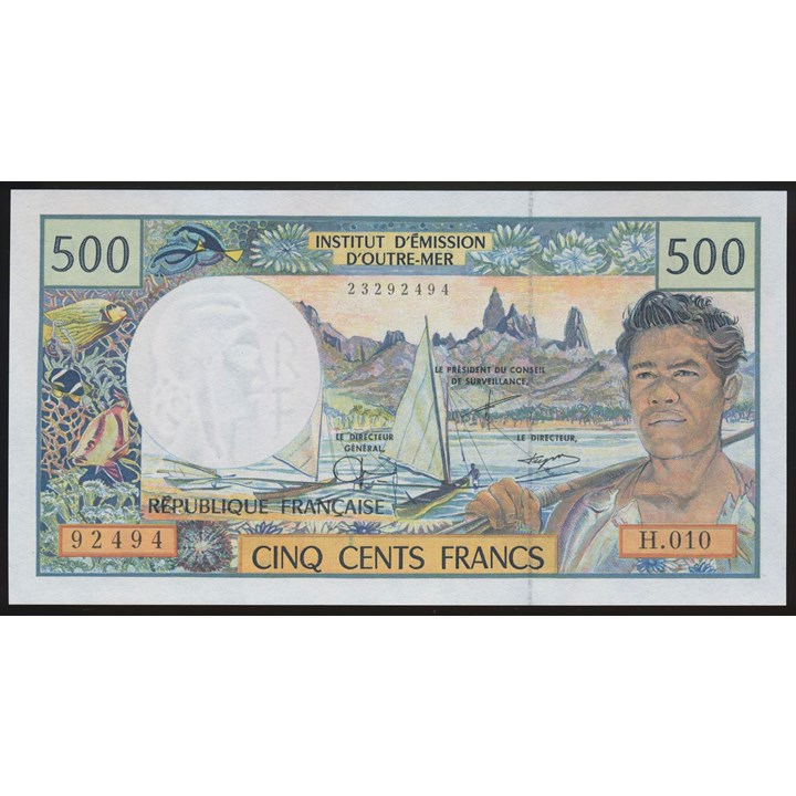 French Pacific Territories 500 Francs ND (1992) Kv 0
