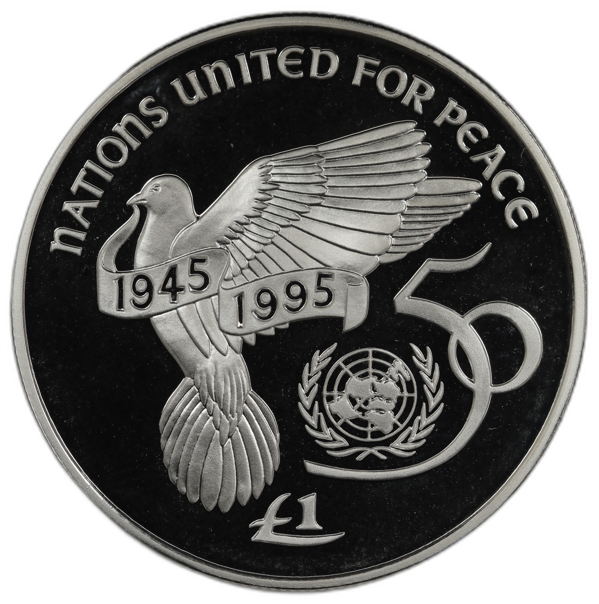 Ireland 2 Pounds 1995 United Nations Proof