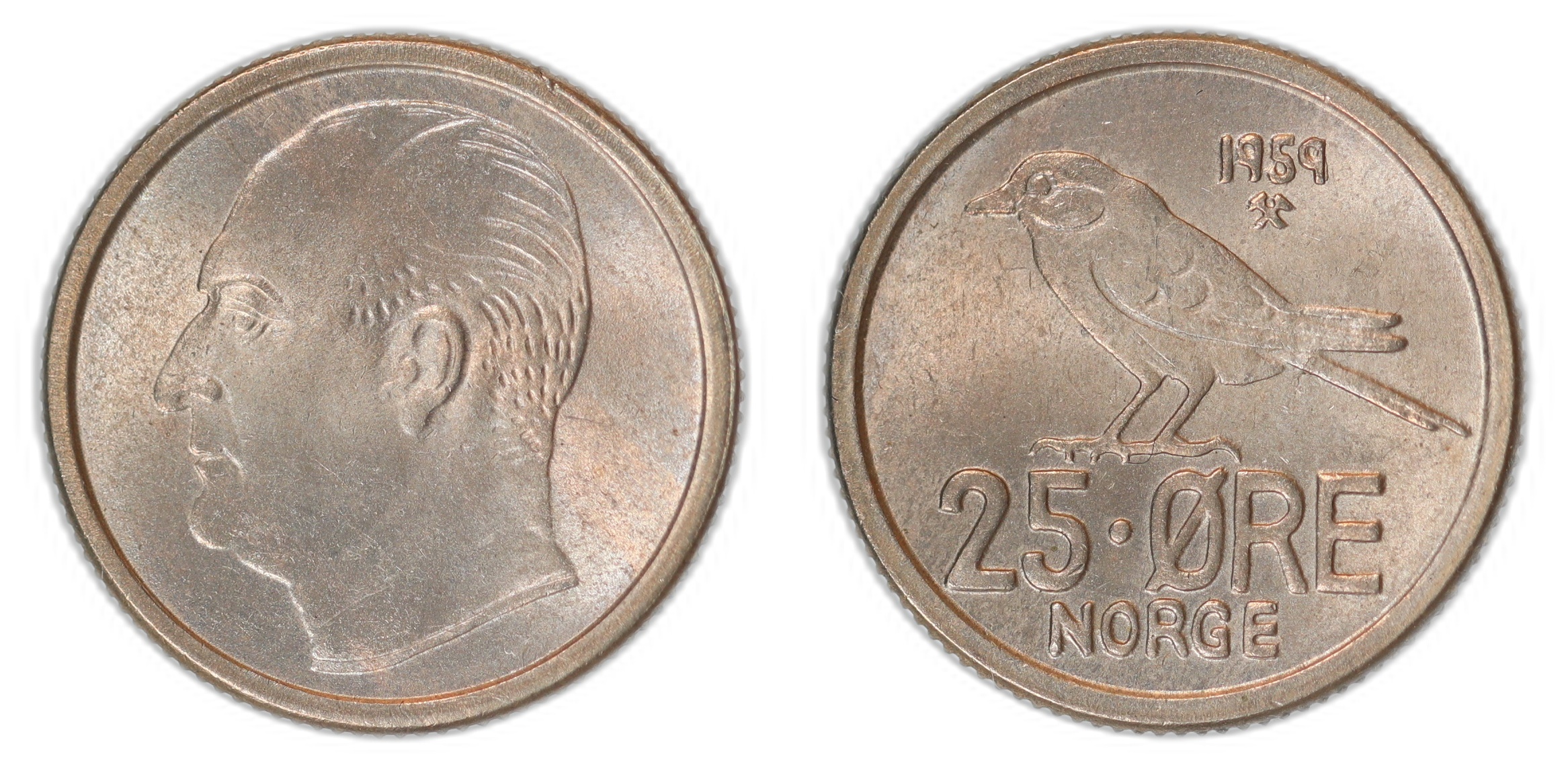 Norge 25 Øre 1959 Kv 0