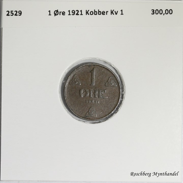 1 Øre 1921 Kobber Kv 1