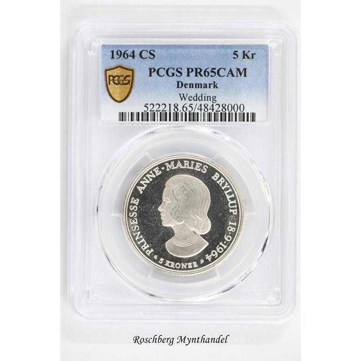 Danmark 2 Kroner 1964 PCGS PR65CAM