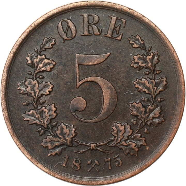 5 Øre 1875 Kv 01