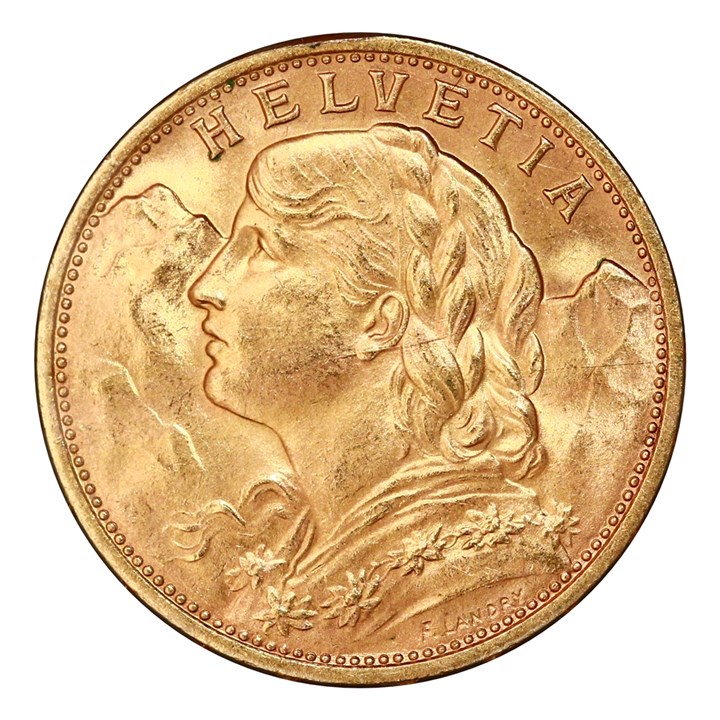 Sveits 20 Francs Vrenelli 