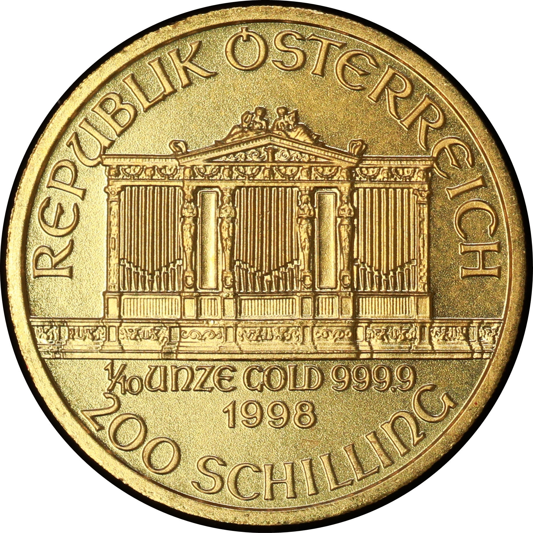 Østerrike Philharmonic 1/10 Oz UNC